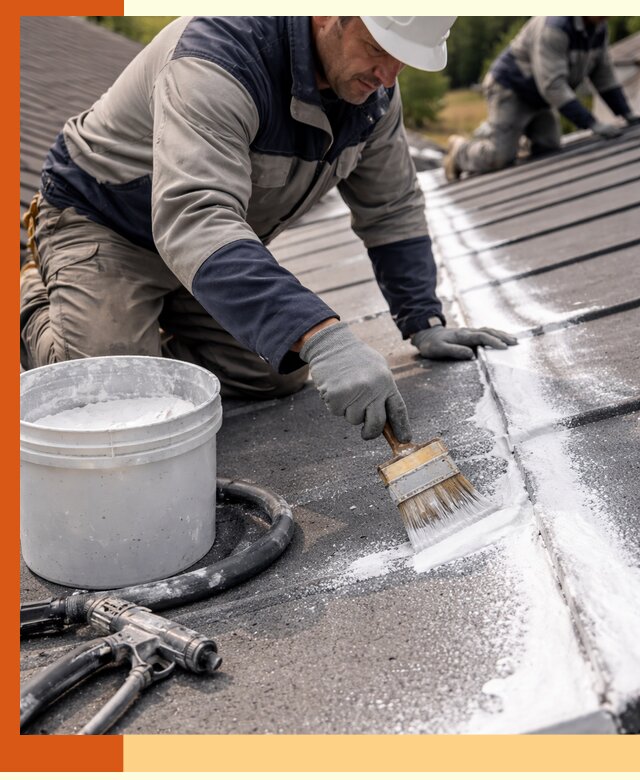 Утепление кровли жидкой теплоизоляцией в Тюмени