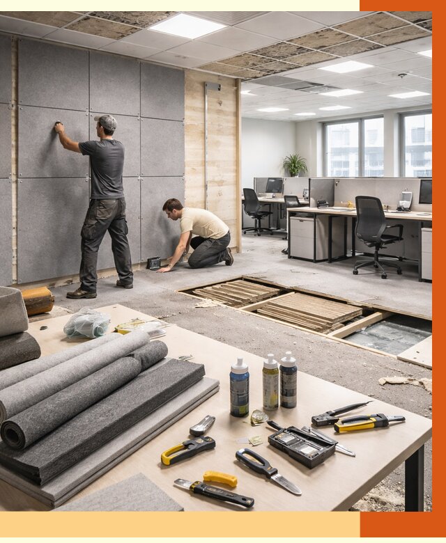 Профессиональная шумоизоляция офиса в Тюмени от 6890 руб. за м2 | ТепломастерТюм